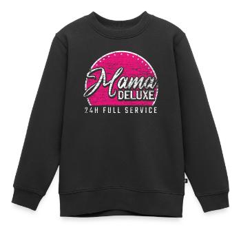 Muttertag Mutter Mummy Spruch 24 Stunden Geschenk - Kinder Premium Organic Sweatshirt - Schwarz - Vorne - AI Model Kid Female (0cm)