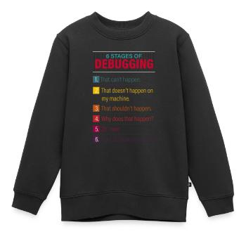 tech, tech tech support, geek, - Kinder Premium Organic Sweatshirt - Schwarz - Vorne - AI Model Kid Female (0cm)