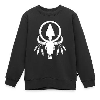 Indianer Ureinwohner Traumfänger Cowboy Western - Kinder Premium Organic Sweatshirt - Schwarz - Vorne - AI Model Kid Female (0cm)