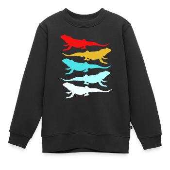 Bartagamen Reptiles Lézard Reptile Pogona Bartagame - Sweat Premium enfant bio - noir - Devant - AI Model Kid Female (0cm)