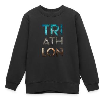 Triathlon Triathlon Natation Vélo Course - Sweat Premium enfant bio - noir - Devant - AI Model Kid Female (0cm)
