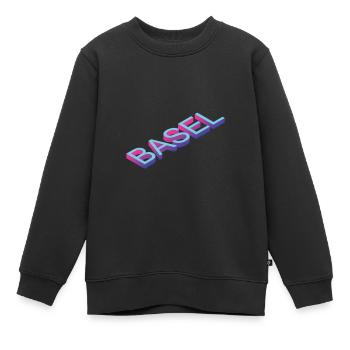Basel - Kinder Premium Organic Sweatshirt - Schwarz - Vorne - AI Model Kid Female (0cm)