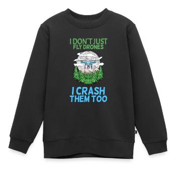Drohne - Kinder Premium Organic Sweatshirt - Schwarz - Vorne - AI Model Kid Female (0cm)