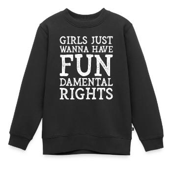 Cadeau de femmes fondamental rights femme feminist - Sweat Premium enfant bio - noir - Devant - AI Model Kid Female (0cm)
