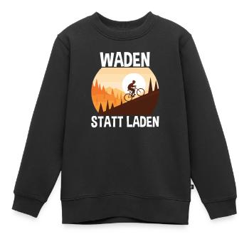 Waden Statt Laden Radfahrer - Kinder Premium Organic Sweatshirt - Schwarz - Vorne - AI Model Kid Female (0cm)