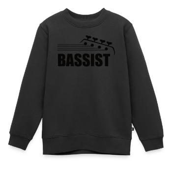 Bassist musique bassiste bassiste basse musique basse guitare basse - Sweat Premium enfant bio - noir - Devant - AI Model Kid Female (0cm)