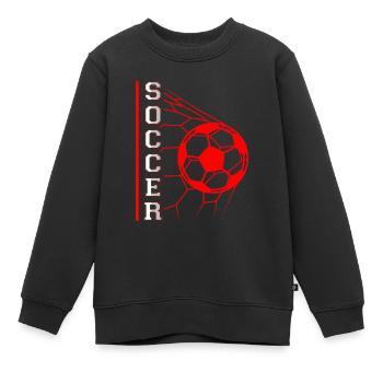 FUSSBALLTOR by The Manzanita`s - Kinder Premium Organic Sweatshirt - Schwarz - Vorne - AI Model Kid Female (0cm)