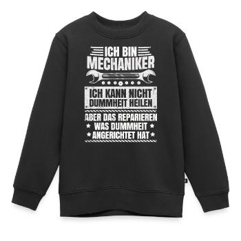 Mechaniker - Kinder Premium Organic Sweatshirt - Schwarz - Vorne - AI Model Kid Female (0cm)