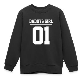 Daddys Girl Stolze Tochter Papa Partnerlook Family - Kinder Premium Organic Sweatshirt - Schwarz - Vorne - AI Model Kid Female (0cm)