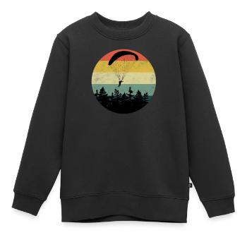 Parapente Parapente Parapente - Sweat Premium enfant bio - noir - Devant - AI Model Kid Female (0cm)