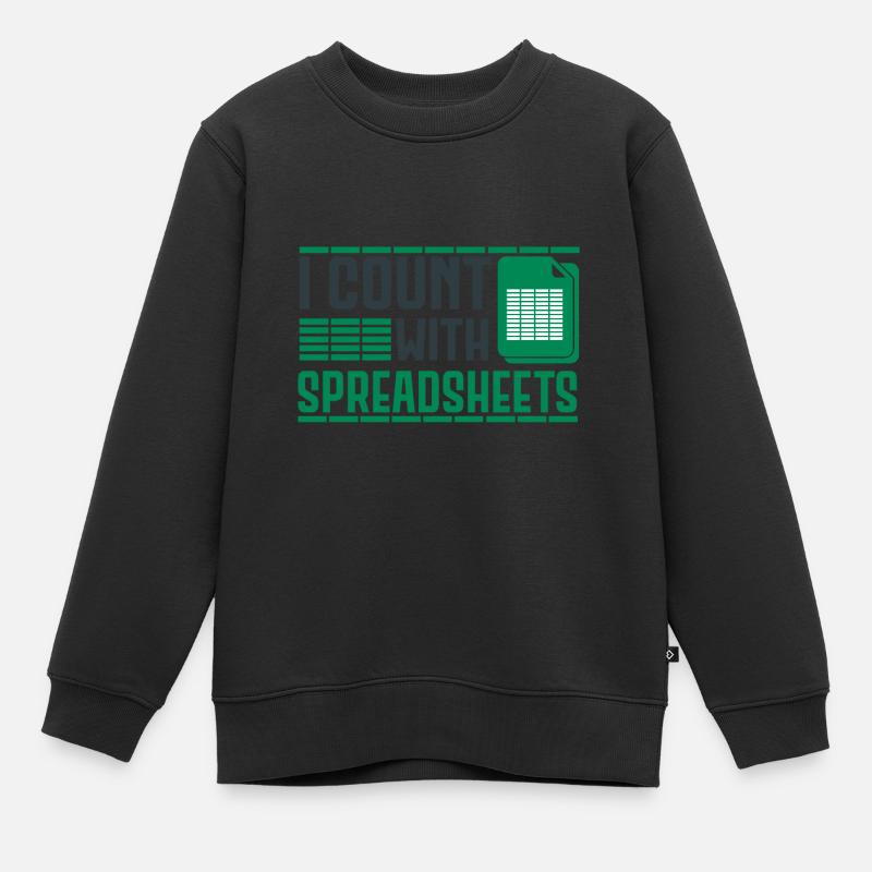 Funny Spreadsheet Accountant - Sweat Premium enfant bio - noir
