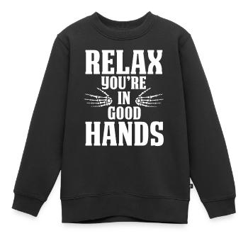 Physiotherapeut - Kinder Premium Organic Sweatshirt - Schwarz - Vorne - AI Model Kid Female (0cm)