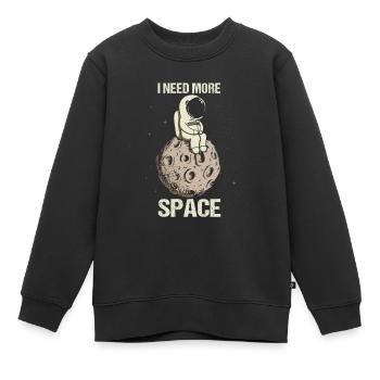 Astronaut Lune Need More Space Space - Sweat Premium enfant bio - noir - Devant - AI Model Kid Female (0cm)