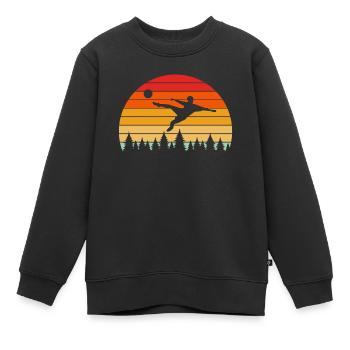 Fußball Fussball Fußballverein Fußballer Geschenk - Kinder Premium Organic Sweatshirt - Schwarz - Vorne - AI Model Kid Female (0cm)