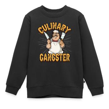 Cuisine Restaurant Gastronomie Bonnet de cuisine - Sweat Premium enfant bio - noir - Devant - AI Model Kid Female (0cm)
