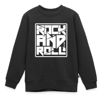 Rock and roll - Sweat Premium enfant bio - noir - Devant - AI Model Kid Female (0cm)