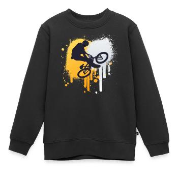 Vélo BMX Freestyle Enfant Ado - Sweat Premium enfant bio - noir - Devant - AI Model Kid Female (0cm)