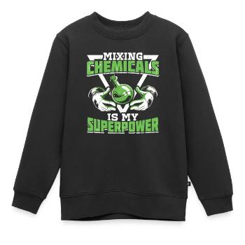 Chimie chimiste Laboratoire de chimie chimiste - Sweat Premium enfant bio - noir - Devant - AI Model Kid Female (0cm)
