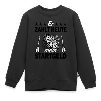 Darts Dart - Kinder Premium Organic Sweatshirt - Schwarz - Vorne - AI Model Kid Female (0cm)