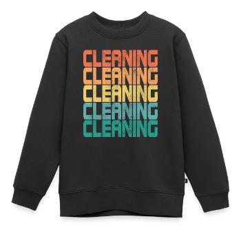 Nettoyage Nettoyant Nettoyer Femme de ménage Cadeau - Sweat Premium enfant bio - noir - Devant - AI Model Kid Female (0cm)