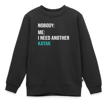 Kayak mème kayak kayak amateurs de kayak - Sweat Premium enfant bio - noir - Devant - AI Model Kid Female (0cm)