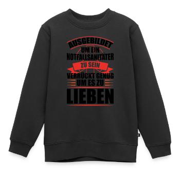 Notfallsanitäter Geschenk Notarzt Krankenwagen - Kinder Premium Organic Sweatshirt - Schwarz - Vorne - AI Model Kid Female (0cm)