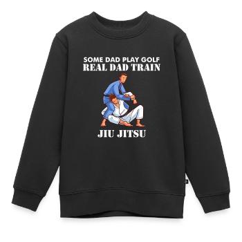 Jiujitsu Dad Einige Dad spielen Golf Real Dad trai - Kinder Premium Organic Sweatshirt - Schwarz - Vorne - AI Model Kid Female (0cm)