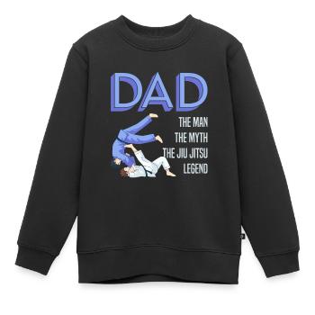 Jiujitsu Dad Der Mann Der Mythos Die Jiu Jitsu Leg - Kinder Premium Organic Sweatshirt - Schwarz - Vorne - AI Model Kid Female (0cm)