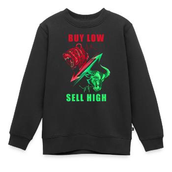 Actions d’investisseurs - Sweat Premium enfant bio - noir - Devant - AI Model Kid Female (0cm)