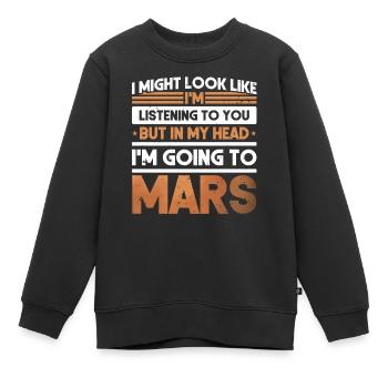 Mars - Kinder Premium Organic Sweatshirt - Schwarz - Vorne - AI Model Kid Female (0cm)