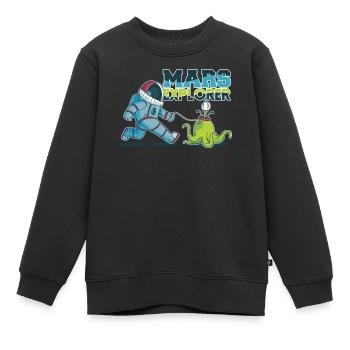 Mars - Kinder Premium Organic Sweatshirt - Schwarz - Vorne - AI Model Kid Female (0cm)