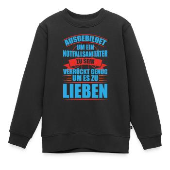 Notfallsanitäter Geschenk Notarzt Krankenwagen - Kinder Premium Organic Sweatshirt - Schwarz - Vorne - AI Model Kid Female (0cm)