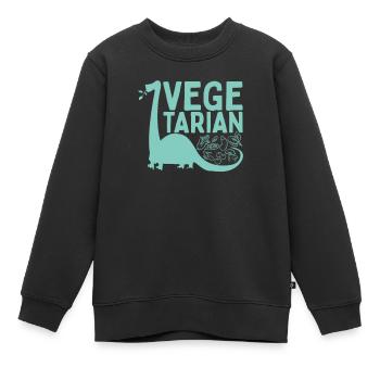 Veggie Vegetables Vegetarian Vegetarian - Kids Premium Organic Sweatshirt - black - Front - AI Model Kid Female (0cm)
