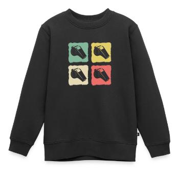 Schiedsrichter - Kinder Premium Organic Sweatshirt - Schwarz - Vorne - AI Model Kid Female (0cm)