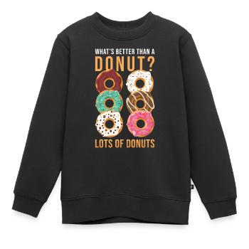 Donut - Sweat Premium enfant bio - noir - Devant - AI Model Kid Female (0cm)