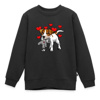Jack Russell Russel - Kinder Premium Organic Sweatshirt - Schwarz - Vorne - AI Model Kid Female (0cm)