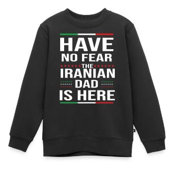 Iraner Vater Iran Perserreich - Kinder Premium Organic Sweatshirt - Schwarz - Vorne - AI Model Kid Female (0cm)