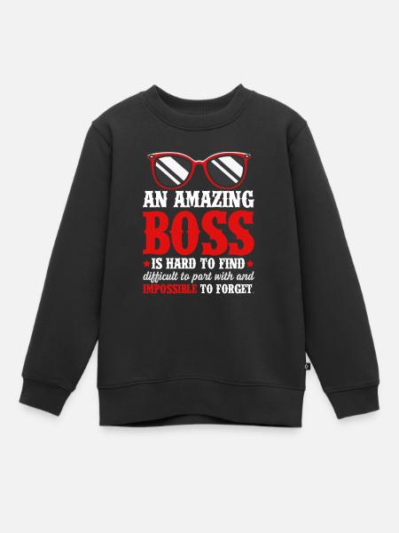 Amazing Patron patron chef de bureau humour de l’entreprise cadeau - Sweat Premium enfant bio - noir