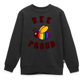 BEE PROUD LGBT Pride Gay Pride Month Drapeau LGBTQ - Sweat Premium enfant bio - noir - Devant - AI Model Kid Female (0cm)