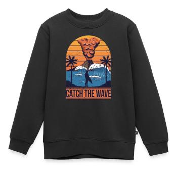 Vulkan - Kinder Premium Organic Sweatshirt - Schwarz - Vorne - AI Model Kid Female (0cm)