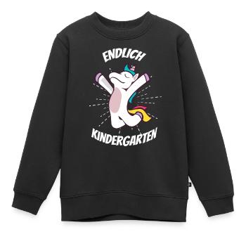 Kindergartenkind Geschenk Kita Kindergarten Start - Kinder Premium Organic Sweatshirt - Schwarz - Vorne - AI Model Kid Female (0cm)