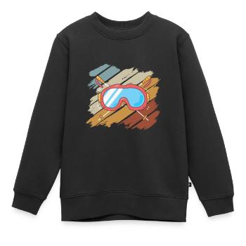 Faire du ski - Sweat Premium enfant bio - noir - Devant - AI Model Kid Female (0cm)
