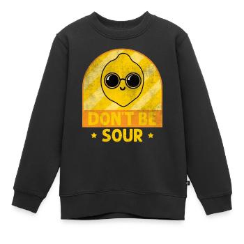 Citron Soyez pas amers citrons - Sweat Premium enfant bio - noir - Devant - AI Model Kid Female (0cm)