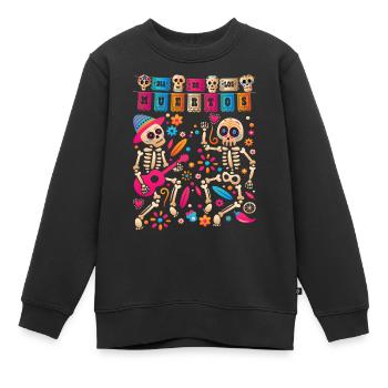 Dia De los Muertos Day of the Dead Mexican Skelet - Kinder Premium Organic Sweatshirt - Schwarz - Vorne - AI Model Kid Female (0cm)
