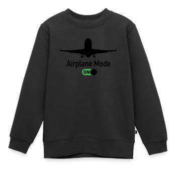 Airplane Mode On Pilot Pilot Pilot Pilotes - Sweat Premium enfant bio - noir - Devant - AI Model Kid Female (0cm)