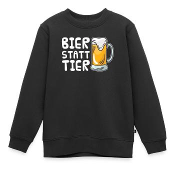 Veggie Vegetables Vegetarian Vegetarian - Kids Premium Organic Sweatshirt - black - Front - AI Model Kid Female (0cm)