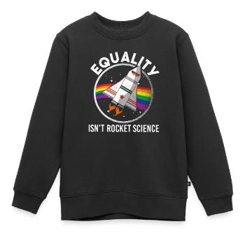 Gay Pride - Sweat Premium enfant bio - noir - Devant - AI Model Kid Female (0cm)