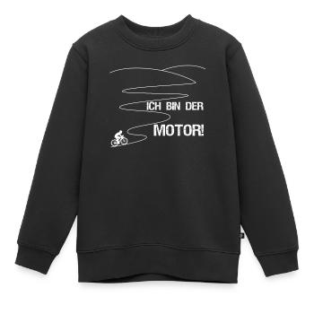 Radfahrer Ich Bin Der Motor Fahrrad - Kinder Premium Organic Sweatshirt - Schwarz - Vorne - AI Model Kid Female (0cm)