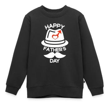 Fête des Pères, Fête des Pères, Fête des Pères, Fête des Pères - Sweat Premium enfant bio - noir - Devant - AI Model Kid Female (0cm)