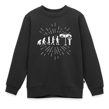 Mécanicien - Sweat Premium enfant bio - noir - Devant - AI Model Kid Female (0cm)